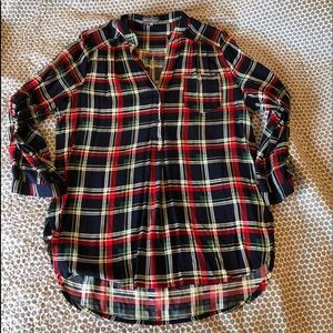 Market & Spruce plaid top